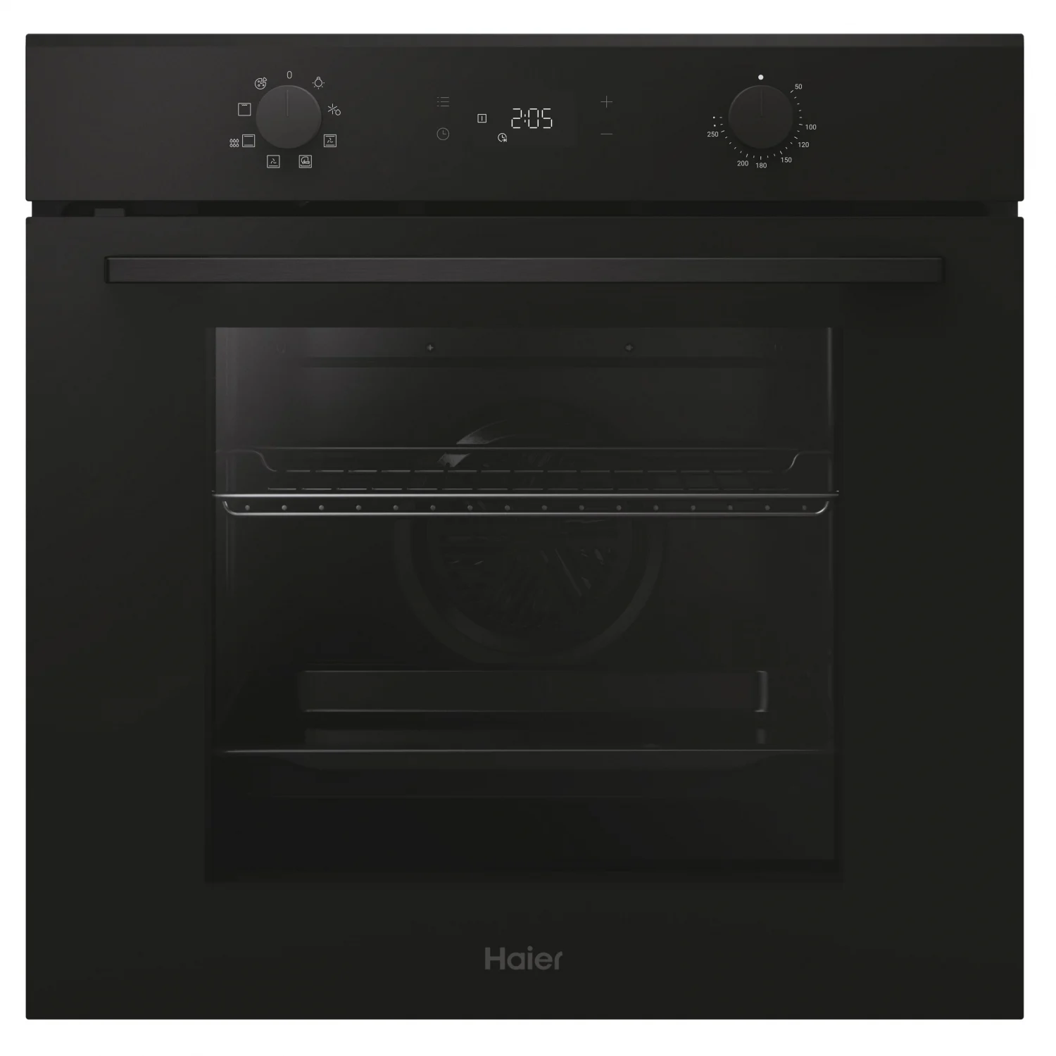 Haier H6 ID2P3T1HTB Multifunktionsbackofen, 3,3 kW, 78 l, Klapptür, 9 Kochfunktionen, Energieeffizienzklasse A+ – Schwarz
