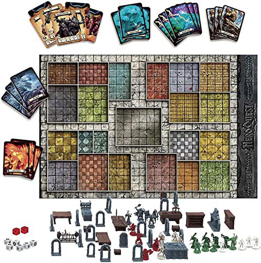 Hasbro Gaming Avalon Hill HeroQuest Brettspiel, Fantasy-Dungeon-Abenteuerspiel für 2-5 Spieler, ab 14 Jahren