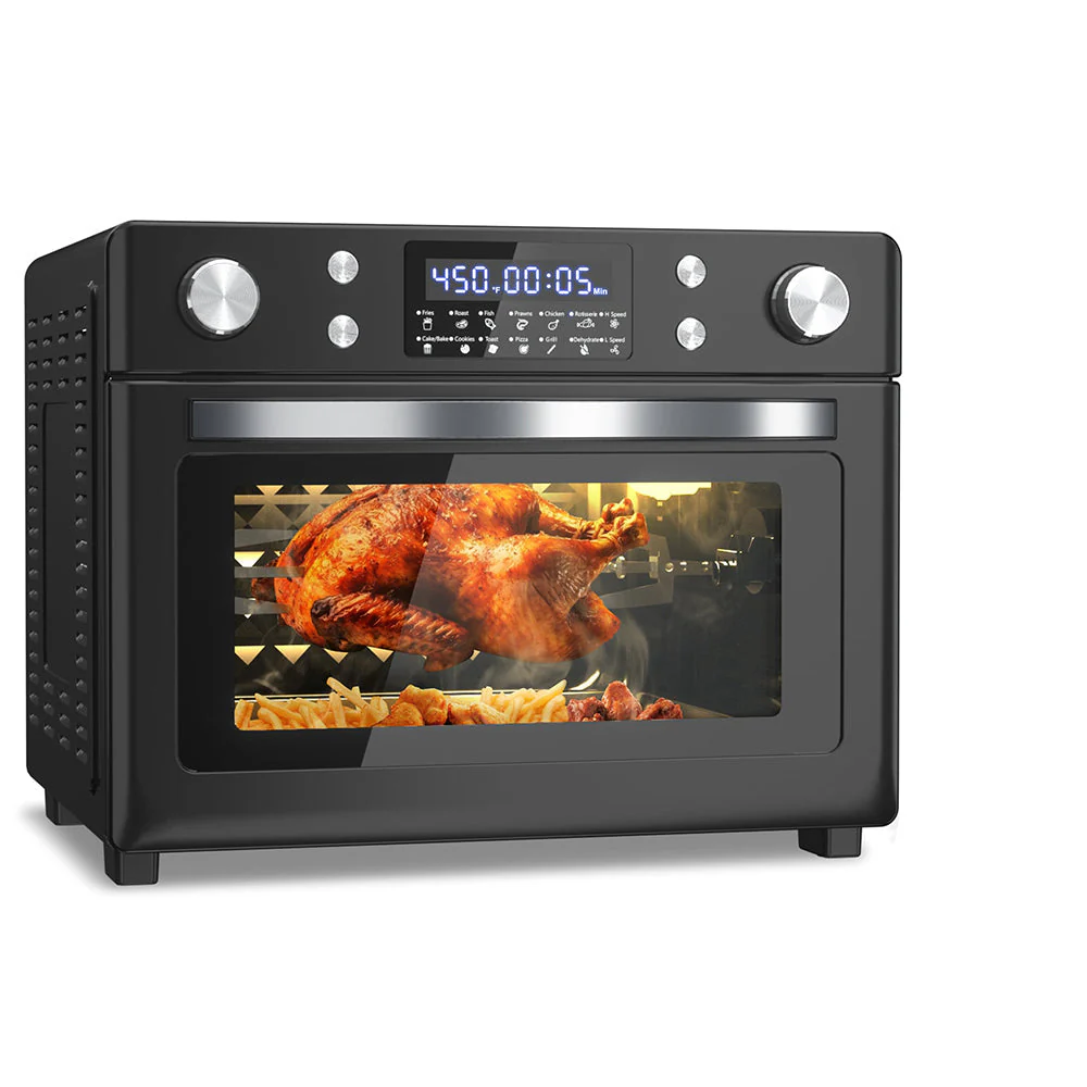 Kombinierter Toaster-Backofen und Heißluftfritteuse (Modelljahr 2025). 32-Pint-Konvektionsofen. 12-in-1-Gerät.