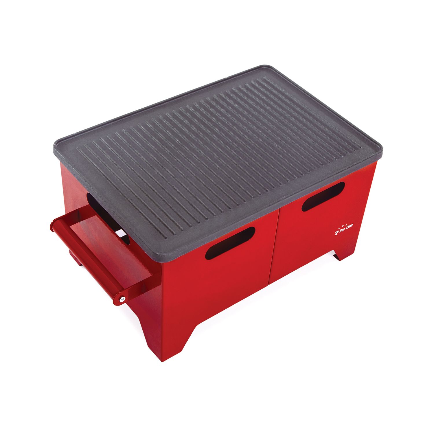 1,2-Liter-Ethanolgrill in schwarzem Stahl und Eisengrillplatte