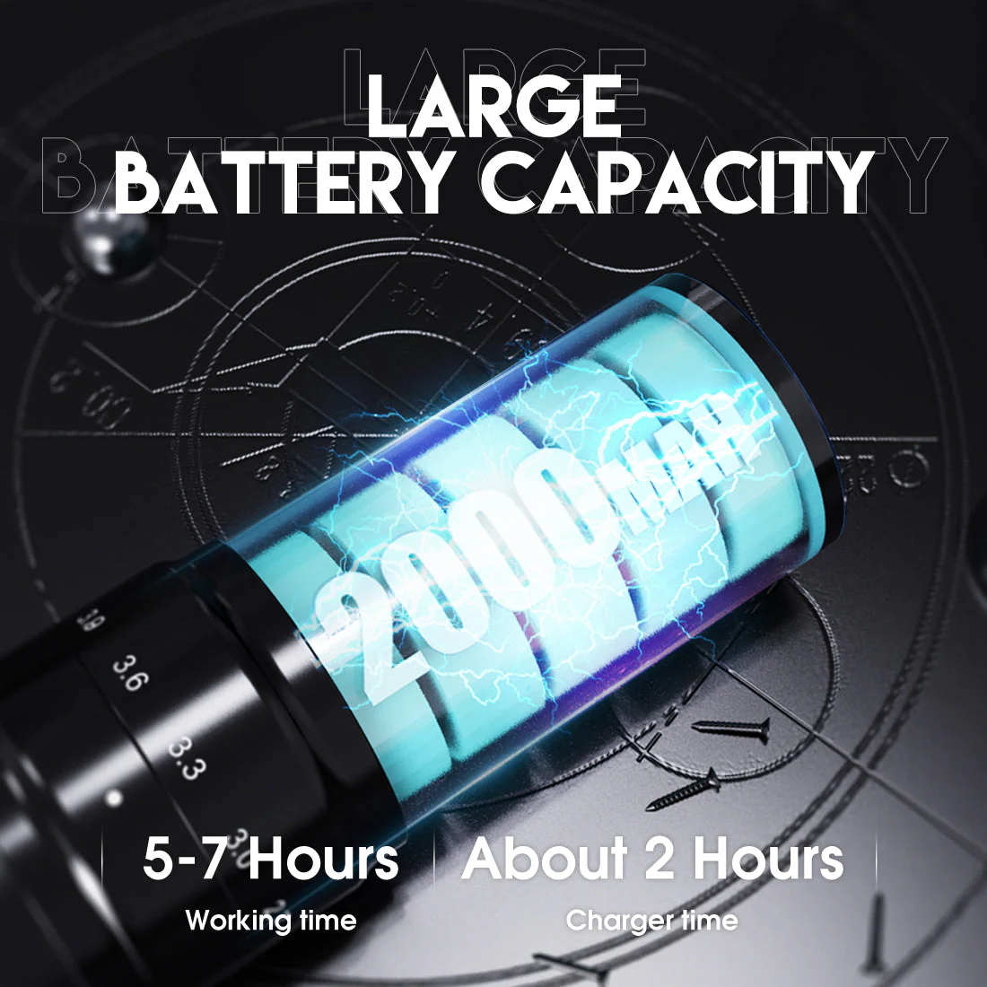 (Akku) Spezieller Akku für die kabellose Tätowiermaschine Mast Tattoo Fold2 Pro