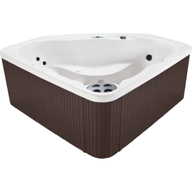 Lifesmart Spas – Plug-and-Play-Whirlpool, 110 Volt. Für 3 Personen. 17 Düsen mit Ozonisator – Farbe: Espresso
